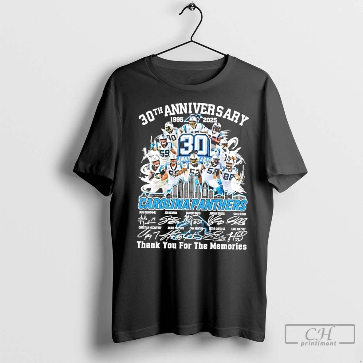 Premium 30th Anniversary 1995 2025 Carolina Panthers Legends Thank You For The Memories T-Shirts, Hoodie, Sweatshirt