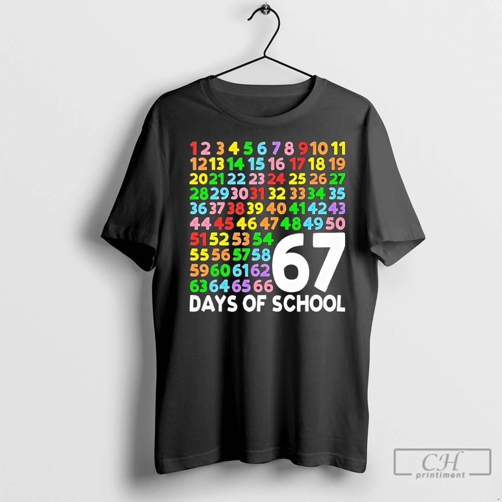 Premium 67 Days Of School Six Seven Meme T-Shirts, Hoodie, Sweatshirt | InkNestWear.com