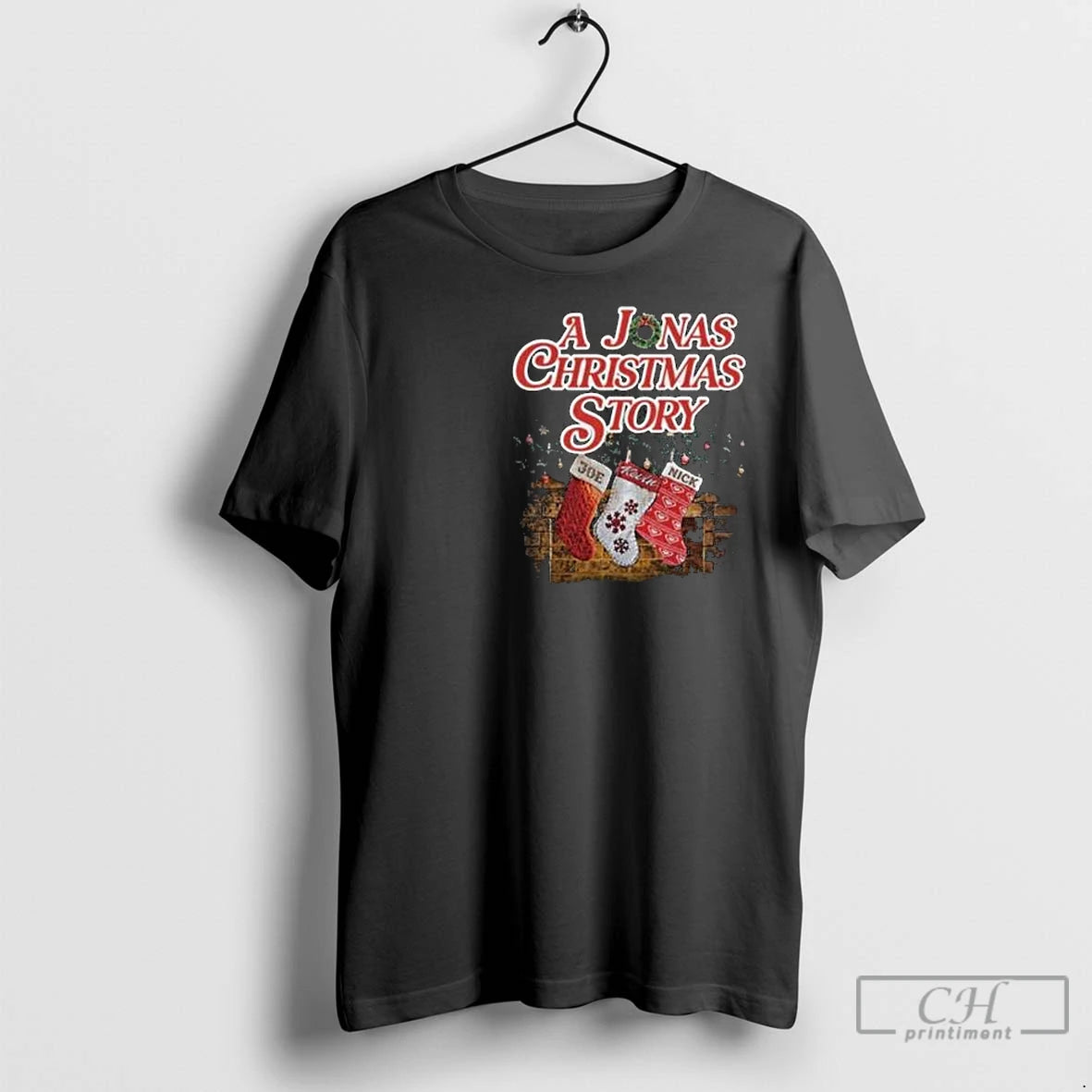 Premium A Jonas Christmas Jonas Brothers Circle Black T-Shirts, Hoodie, Sweatshirt | InkNestWear.com