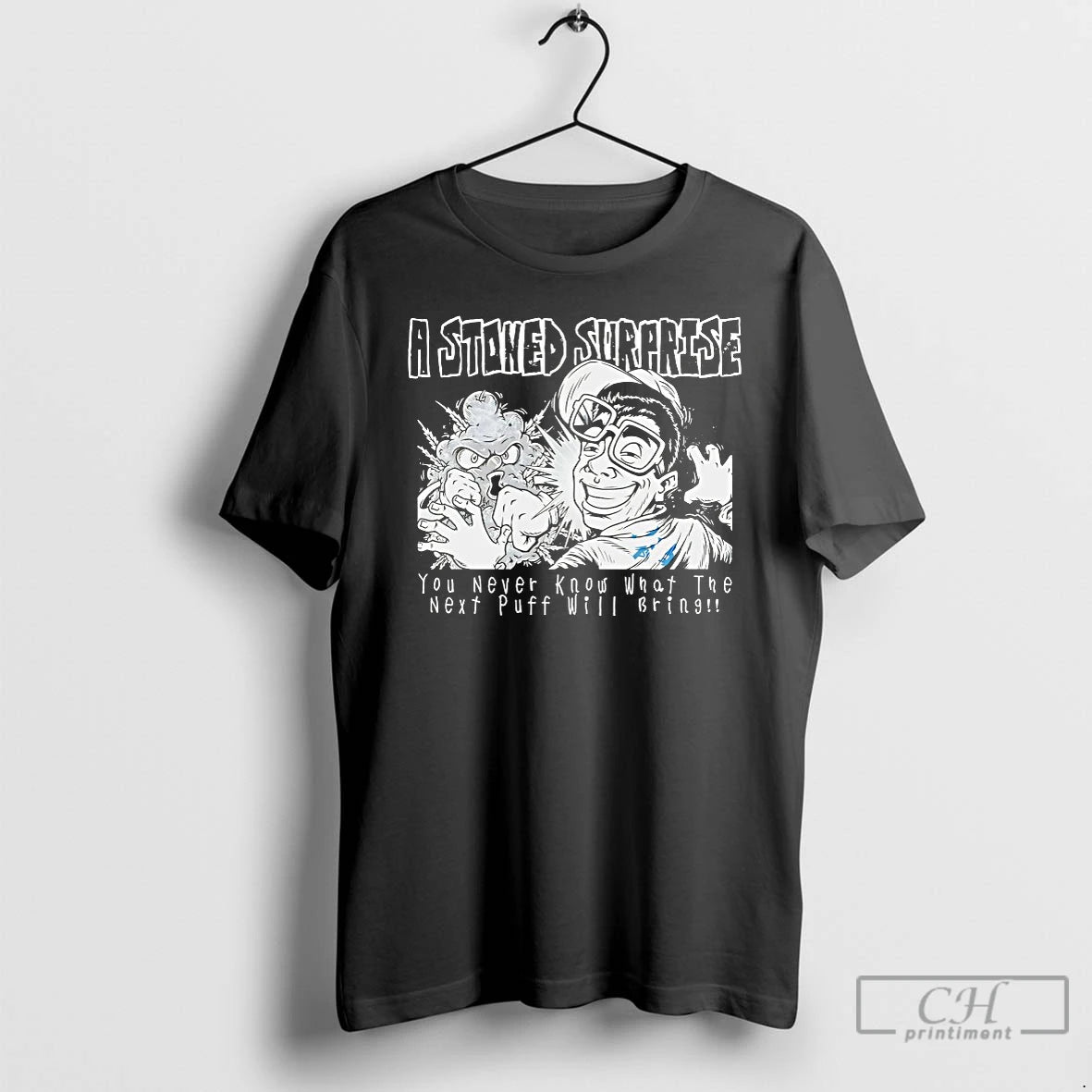 Premium A Stoned Surprise You Never Know What The Next Puff Will Bring T Shirts Hoodie, Sweatshirt | InkNestWear.com