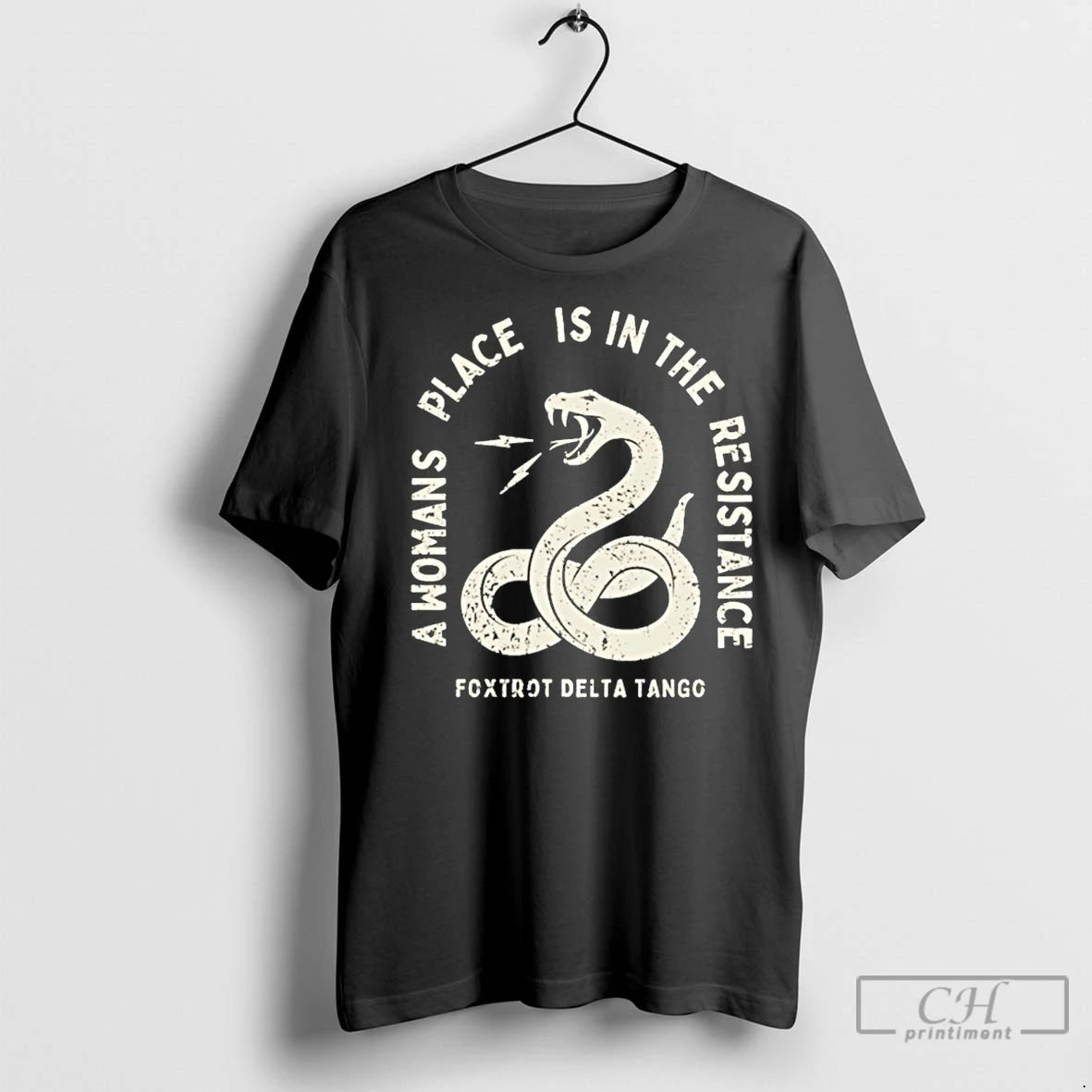 Premium A Womans Place Is In The Resistance Foxtrot Delta Tango T-Shirts, Hoodie, Sweatshirt | InkNestWear.com