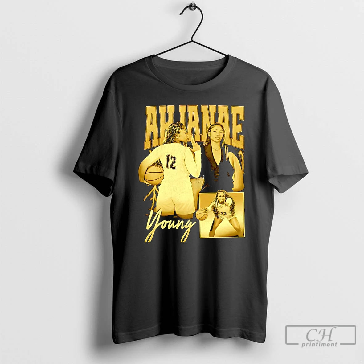 Premium Ahjanae Young West Virginia State Womens Basketball Player Collage Christmas T Shirts Hoodie, Sweatshirt