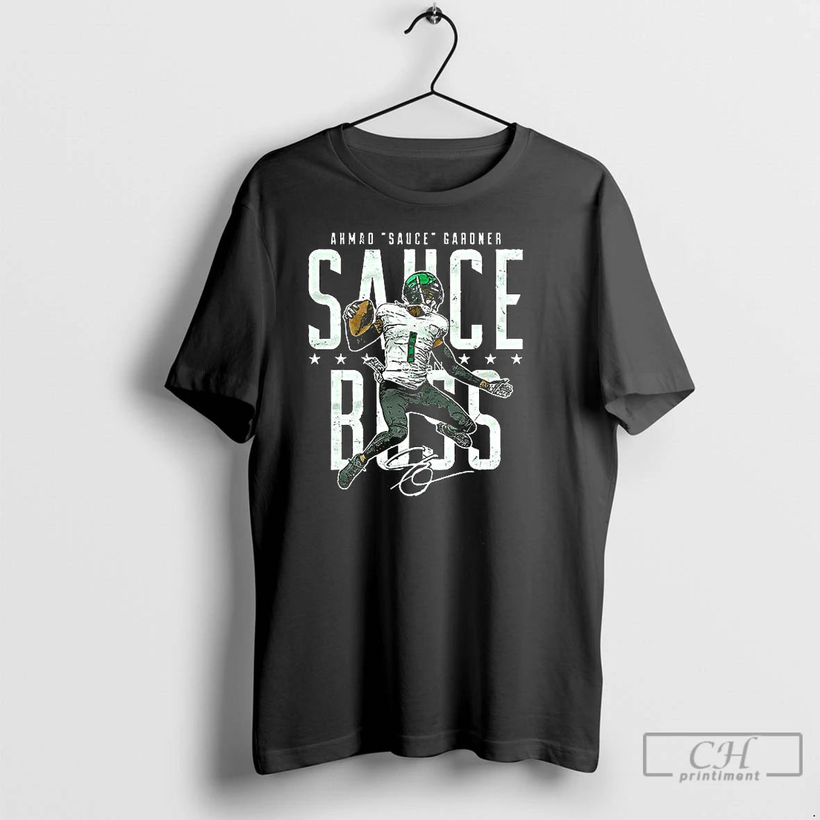 Premium Ahmad Sauce Gardner New York Jets Football Signature T-Shirts, Hoodie, Sweatshirt | InkNestWear.com