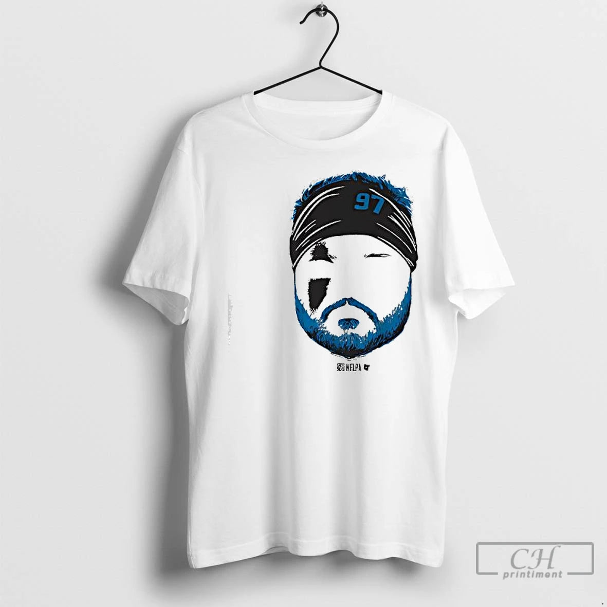 Premium Aidan Hutchinson Blank Face Number 97 T-Shirts, Hoodie, Sweatshirt | InkNestWear.com