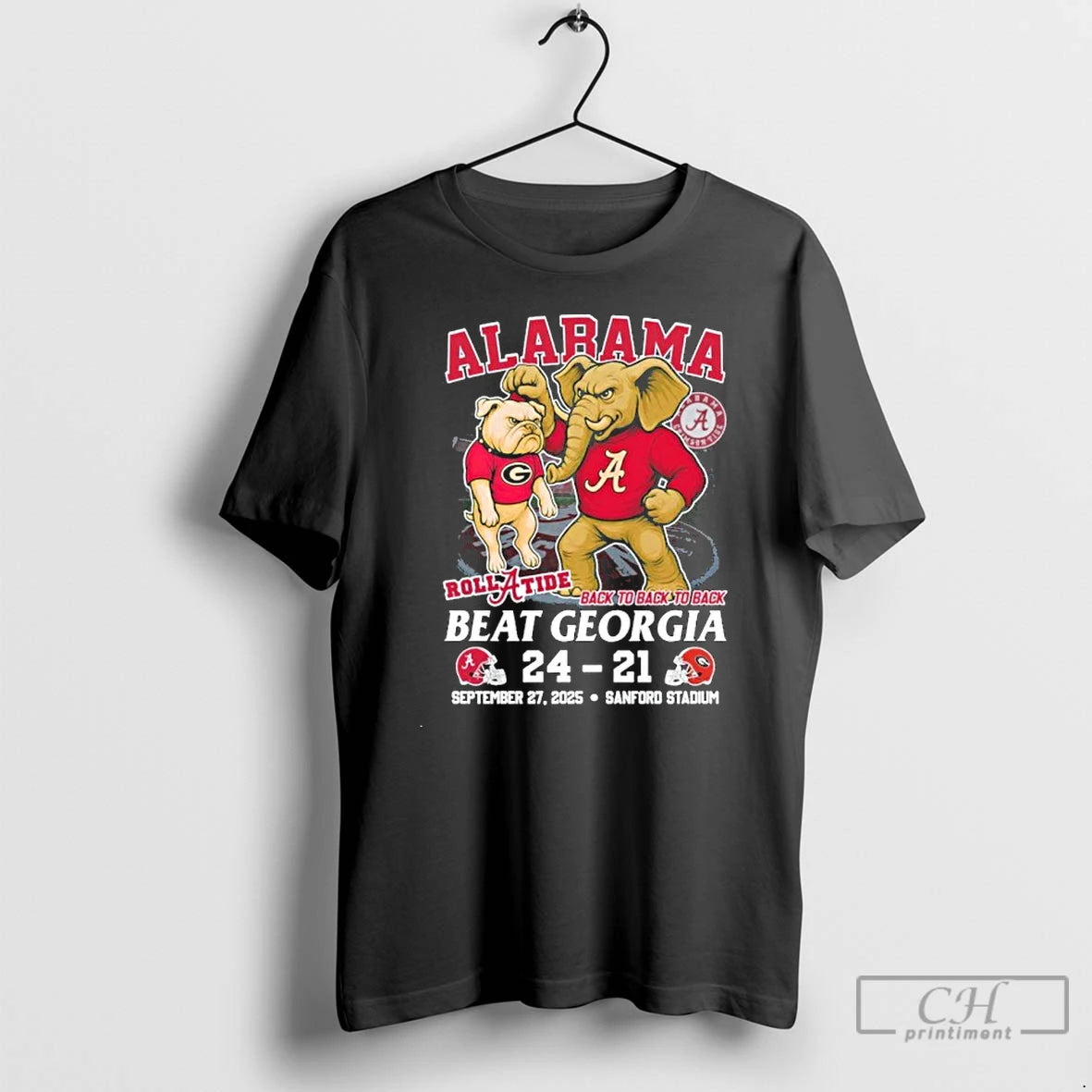 Premium Alabama Beat Georgia Roll Tide Back 2 Back 2 Back 24 21 T Shirts Hoodie, Sweatshirt | InkNestWear.com