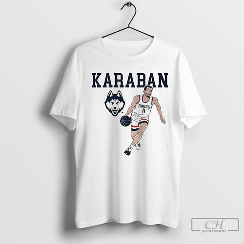 Premium Alex Karaban Dribbling Uconn Huskies T-Shirts, Hoodie, Sweatshirt | InkNestWear.com