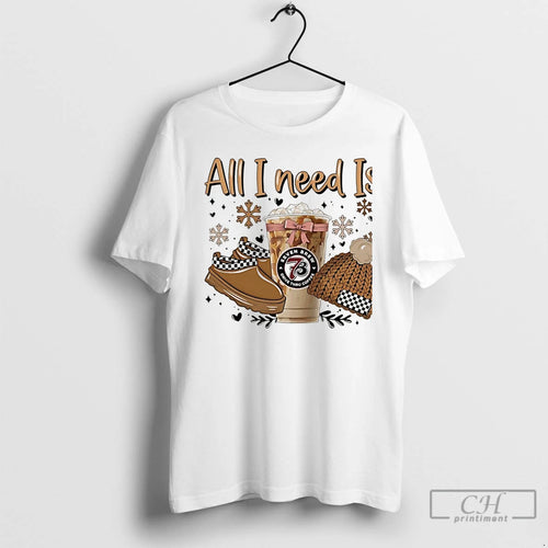 Premium All I Need Is 7 Brew Coffee Shoe And Wool Hat Christmas T Shirts Hoodie, Sweatshirt | InkNestWear.com
