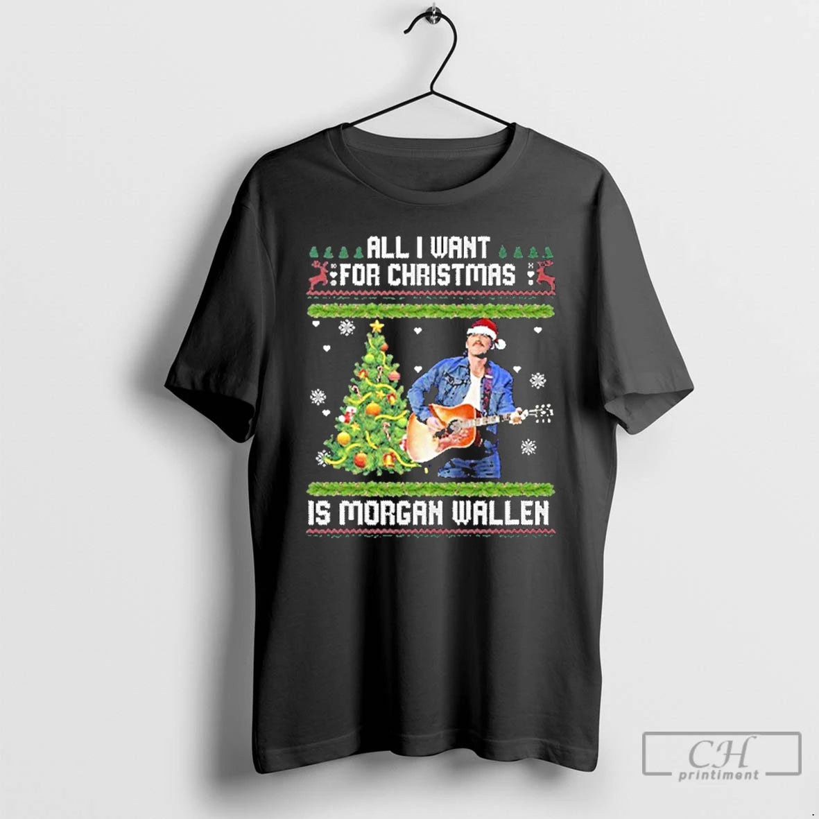 Premium All I Want For Christmas Is Morgan Wallen 2025 T Shirts Hoodie, Sweatshirt | InkNestWear.com