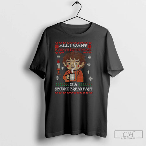 Premium All I Want Christmas Is A Second Breakfast Candle T Shirts Hoodie, Sweatshirt | InkNestWear.com