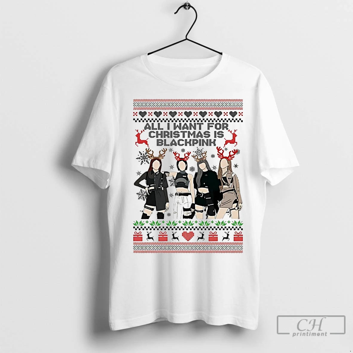 Premium All I Want For Christmas Is Blackpink T-Shirts, Hoodie, Sweatshirt | InkNestWear.com
