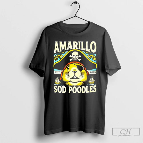 Premium Amarillo Sod Poodles Black Prairie Dog Pirate T Shirts Hoodie, Sweatshirt | InkNestWear.com
