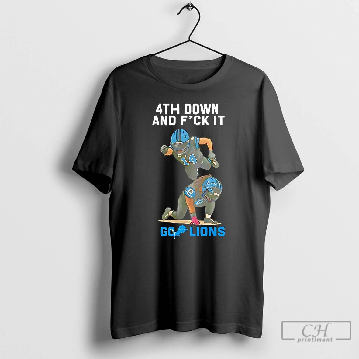 Premium Amon Ra St Brown 4th Down And Fuck It Go Lions T Shirts Hoodie, Sweatshirt | InkNestWear.com