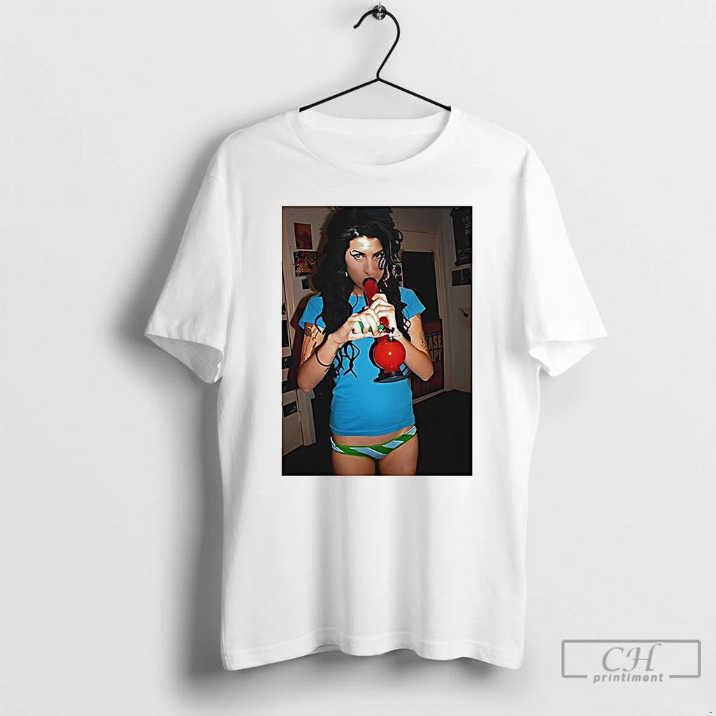 Premium Amy Winehouse Smoking Bong Meme T-Shirts, Hoodie, Sweatshirt | InkNestWear.com