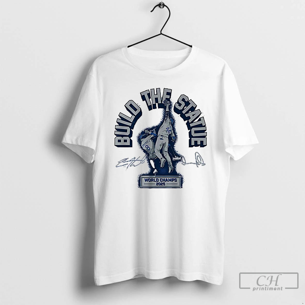 Premium Andy Pages And Kike Hernandez Build The Statue World Champions 2025 T Shirts Hoodie, Sweatshirt | InkNestWear.com