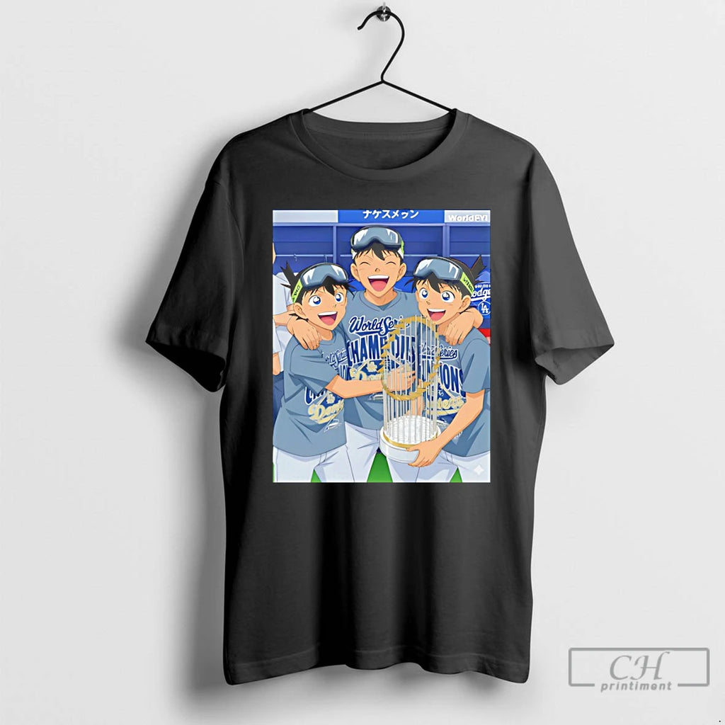 Premium Anime Character Los Angeles Dodgers World Series Champions 2025 Mlb T Shirts Hoodie, Sweatshirt | InkNestWear.com