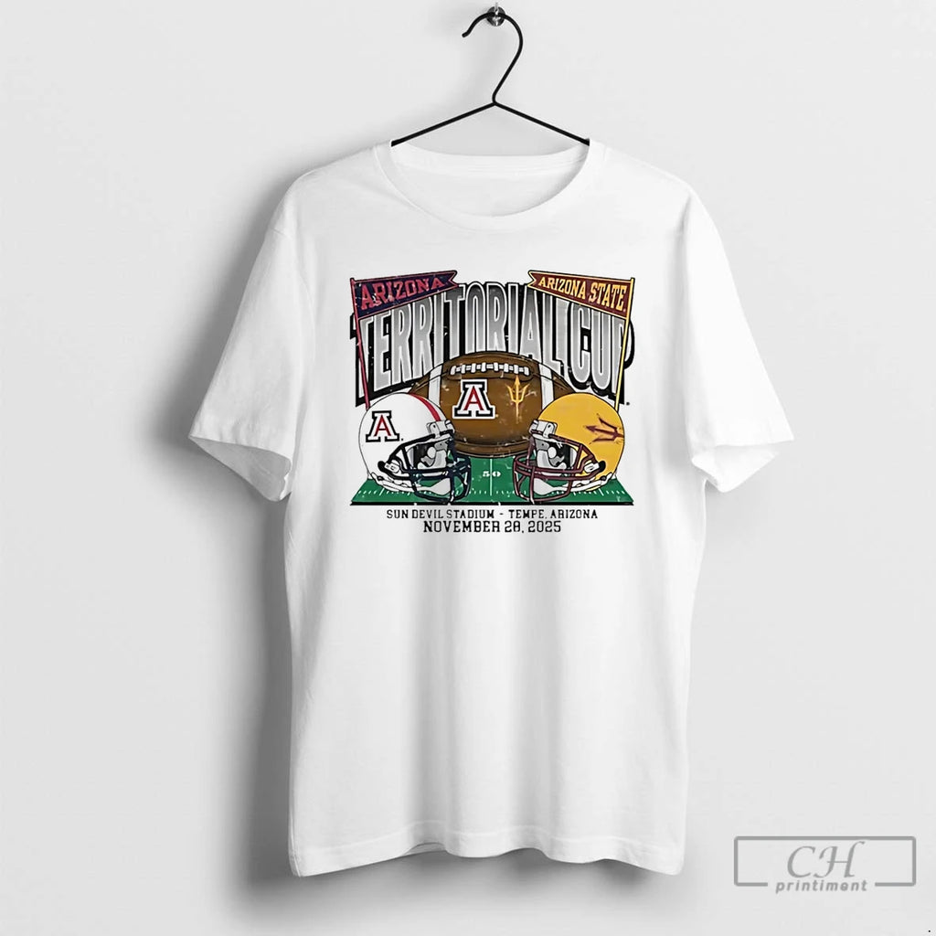 Premium Arizona State Sun Devils Vs Arizona Wildcats 2025 Territorial Cup Helmets T Shirts Hoodie, Sweatshirt