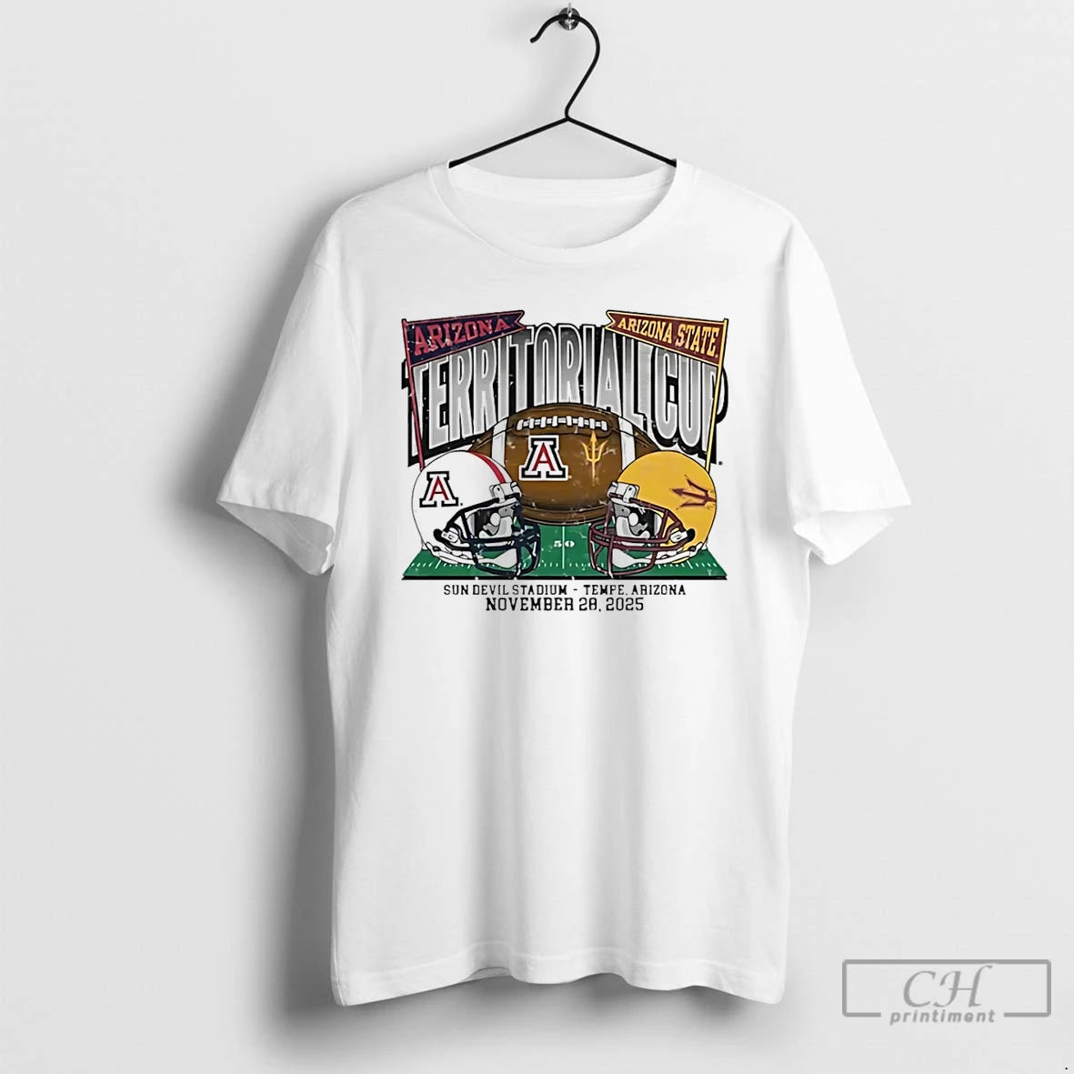 Premium Arizona State Sun Devils Vs Arizona Wildcats 2025 Territorial Cup Helmets T Shirts Hoodie, Sweatshirt