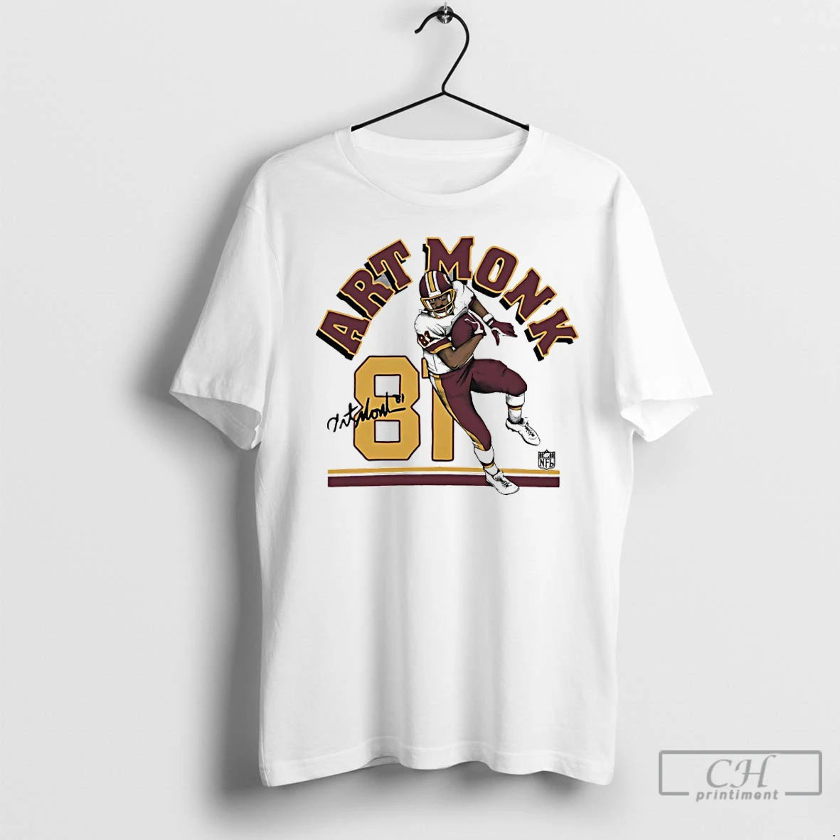 Premium Art Monk 81 Washington Commanders Player Illustration T-Shirts, Hoodie, Sweatshirt | InkNestWear.com