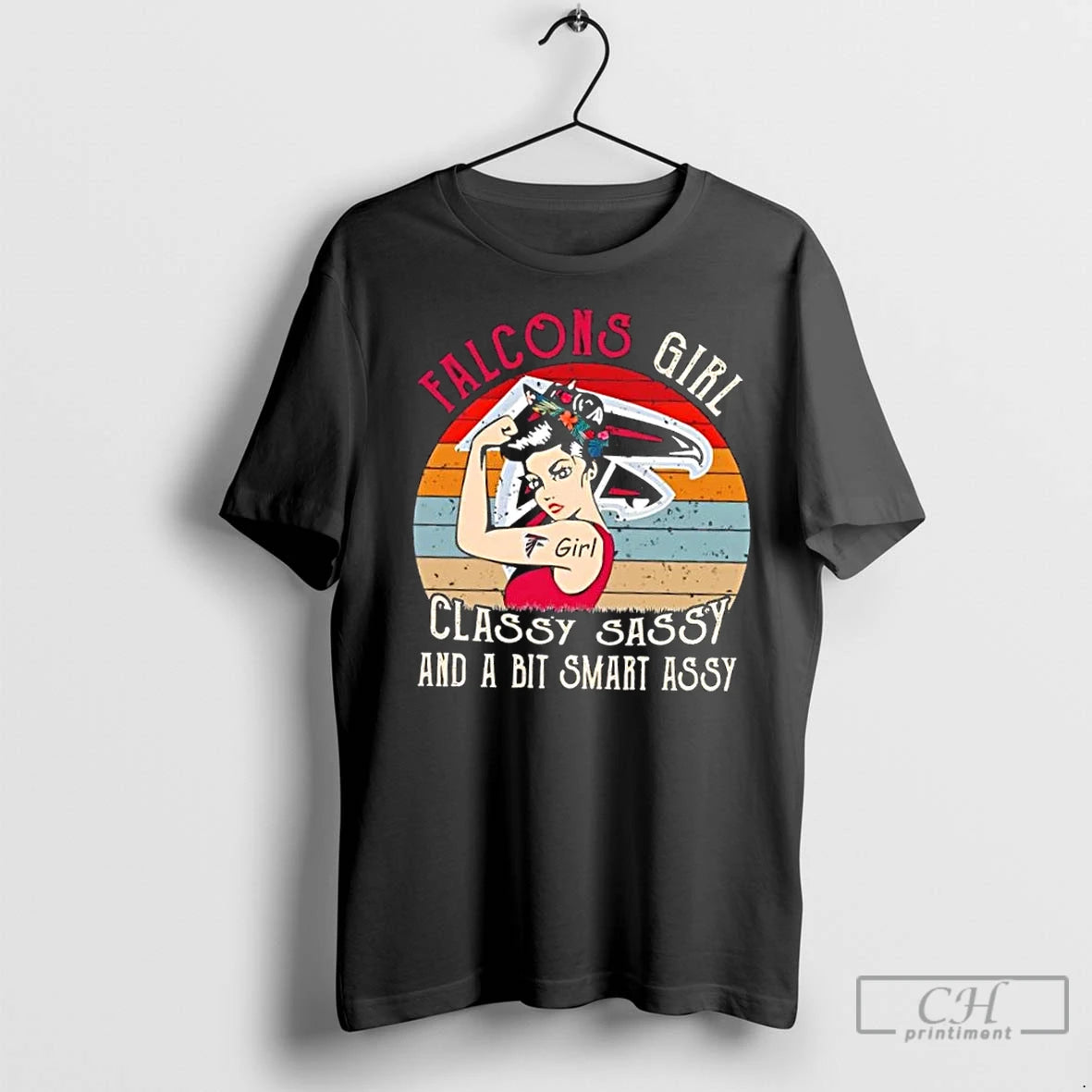 Premium Atlanta Falcons Girl Classy Sassy And A Bit Smart Assy T-Shirts, Hoodie, Sweatshirt | InkNestWear.com