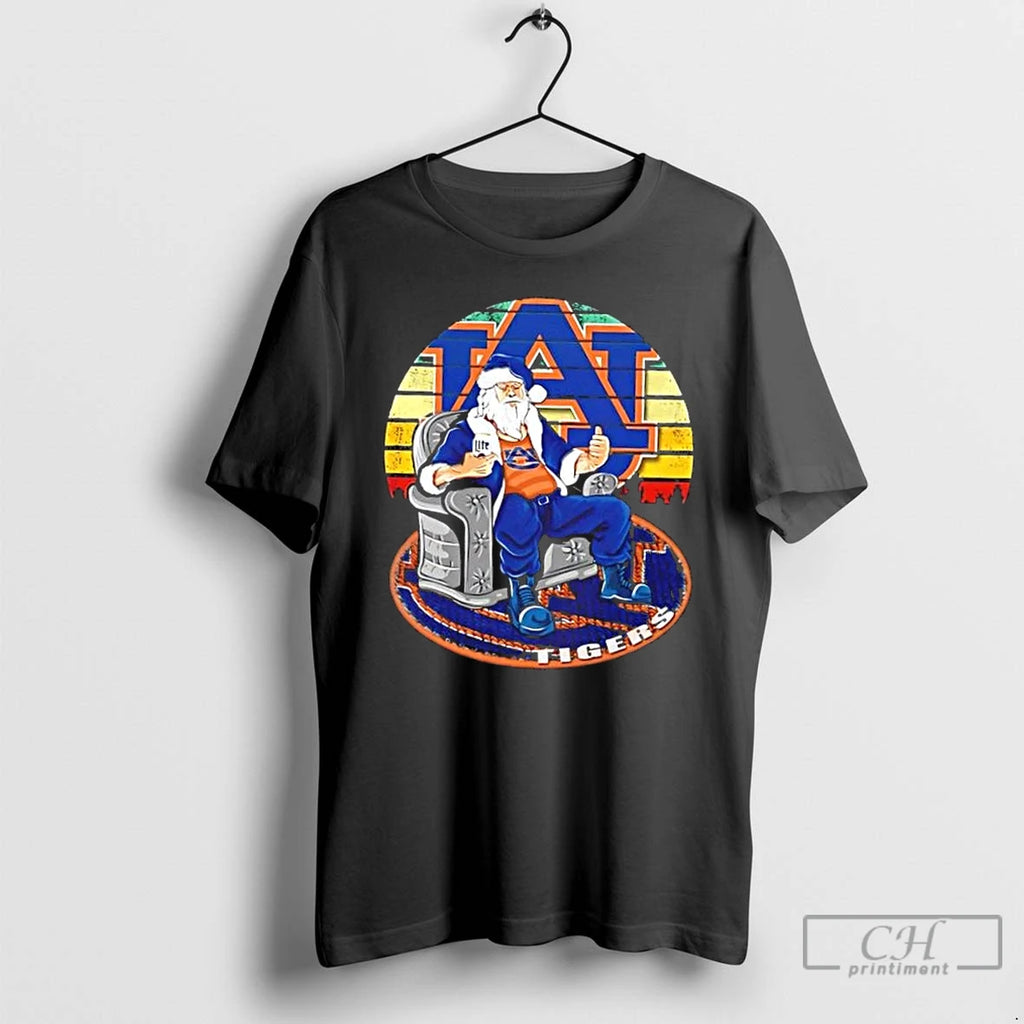 Premium Auburn Tigers X Santa Claus Christmas Vintage T Shirts Hoodie, Sweatshirt | InkNestWear.com