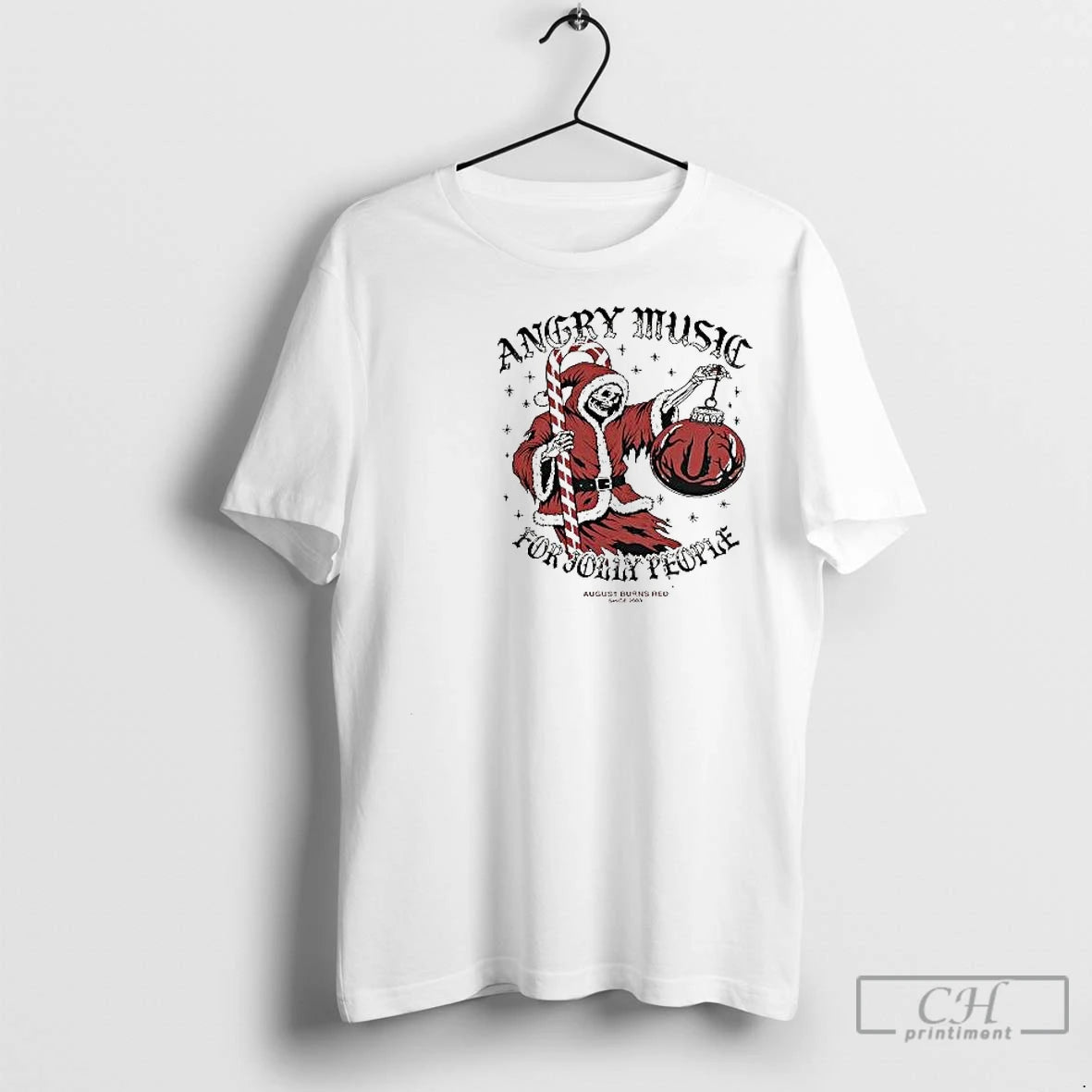 Premium August Burns Red Christmas 2025 Angry Music For Jolly People Jolly Reaper Circle White T-Shirts, Hoodie, Sweatshirt