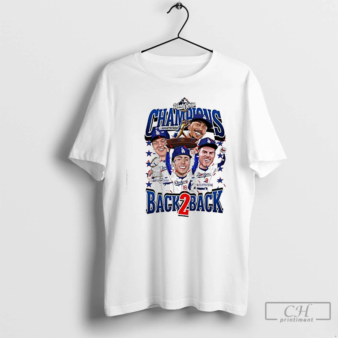 Premium Back2back Los Angeles Dodgers Mlb World Series Champions Cartoon Players T Shirts Hoodie, Sweatshirt