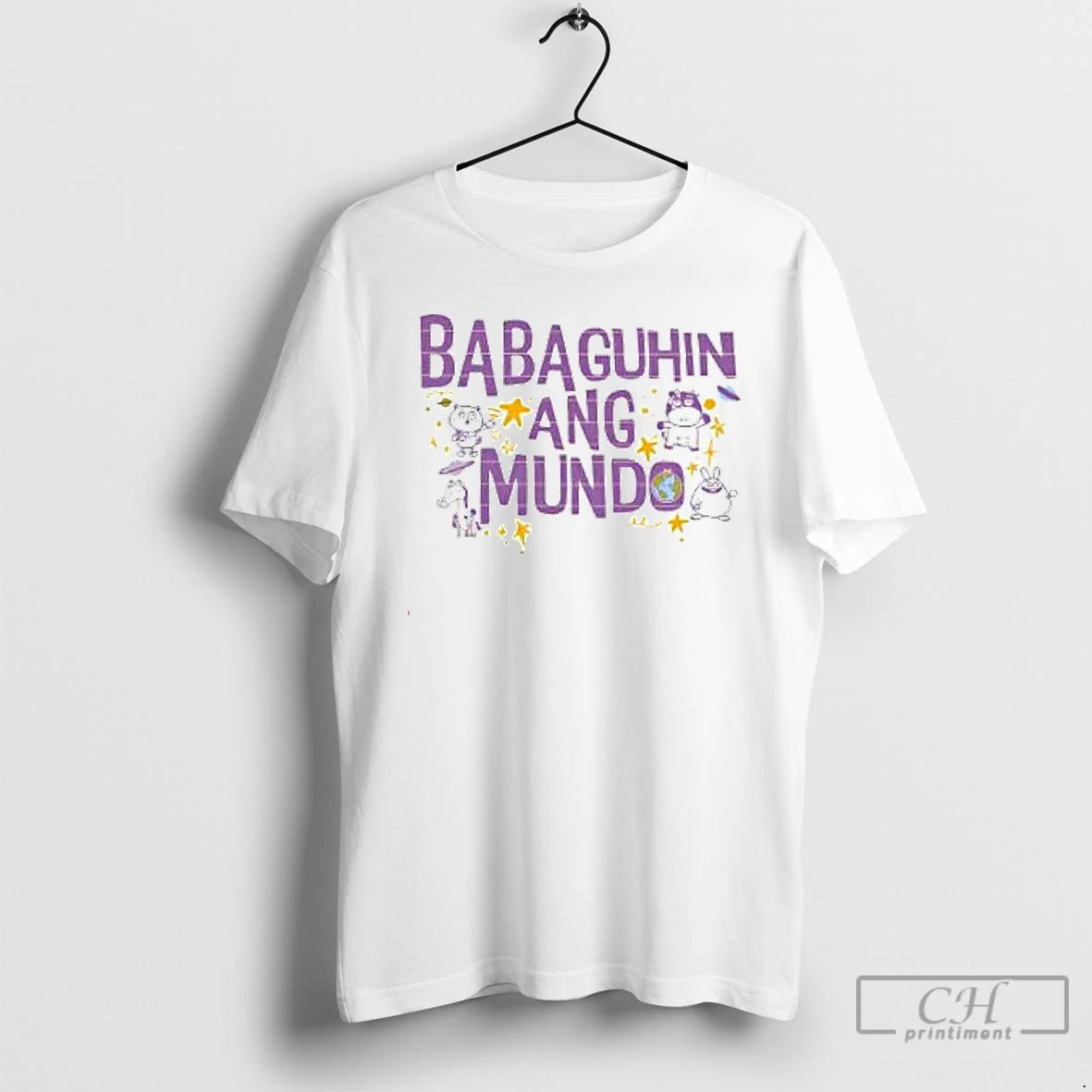 Premium Babaguhin Ang Mundo Cute Purple Text T Shirts Hoodie, Sweatshirt | InkNestWear.com
