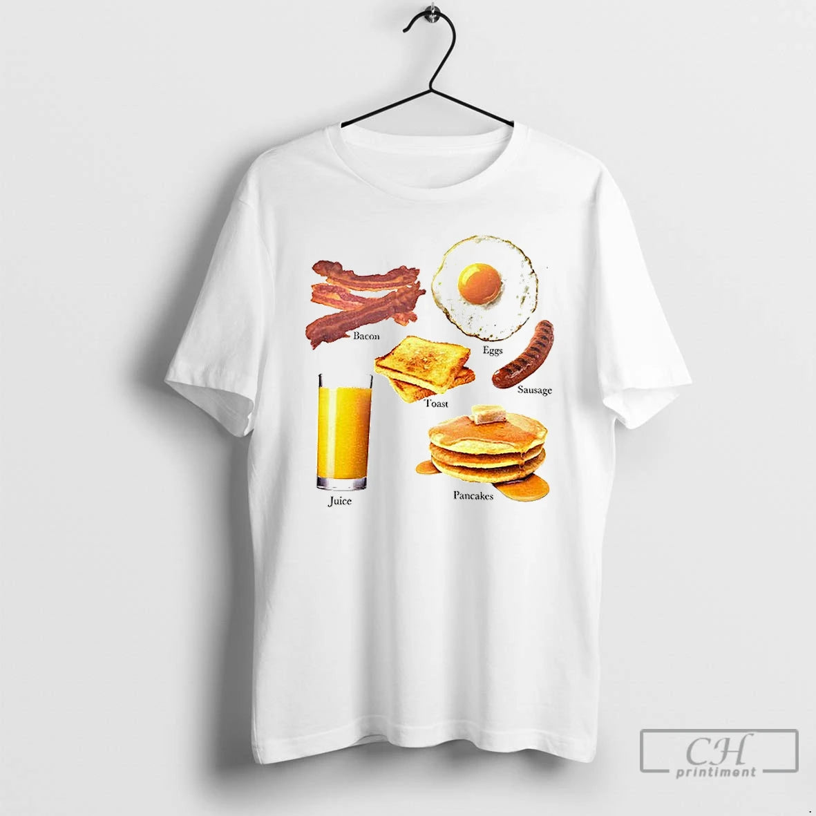 Premium Bacon Eggs Toast Sausage Pancakes Juice Food T-Shirts, Hoodie, Sweatshirt | InkNestWear.com