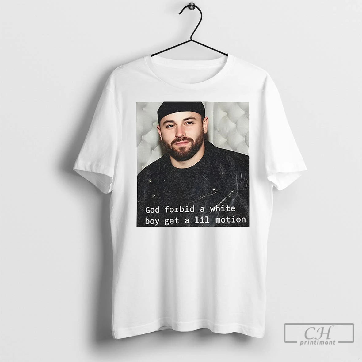 Premium Baker Mayfield God Forbid A White Boy Get A Lil Motion Funny Football T-Shirts, Hoodie, Sweatshirt | InkNestWear.com