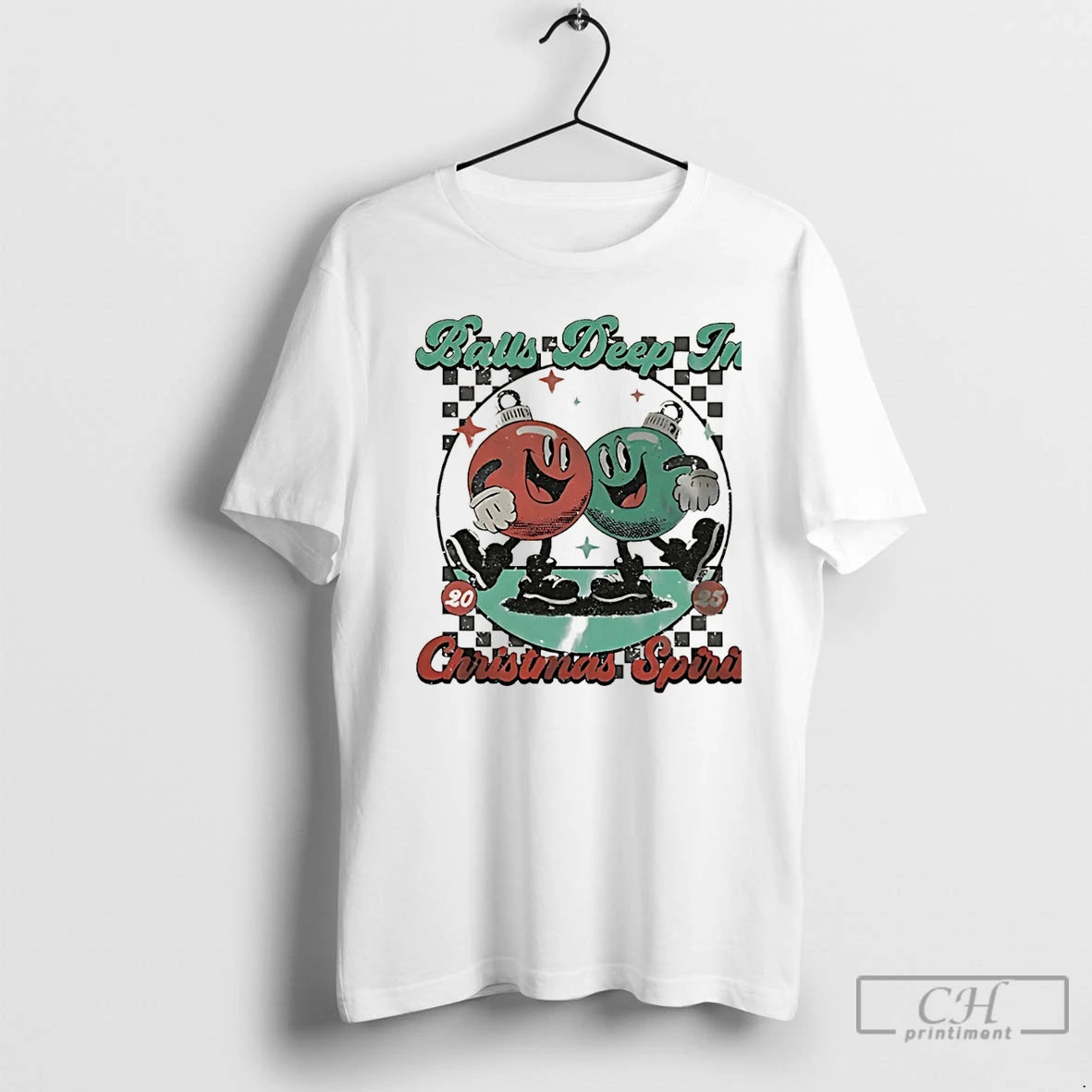 Premium Balls Deep In Christmas Spirit Vintage Christmas T Shirts Hoodie, Sweatshirt | InkNestWear.com