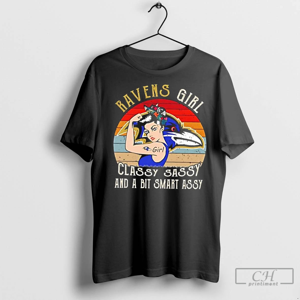 Premium Baltimore Ravens Girl Classy Sassy And A Bit Smart Assy T-Shirts, Hoodie, Sweatshirt | InkNestWear.com