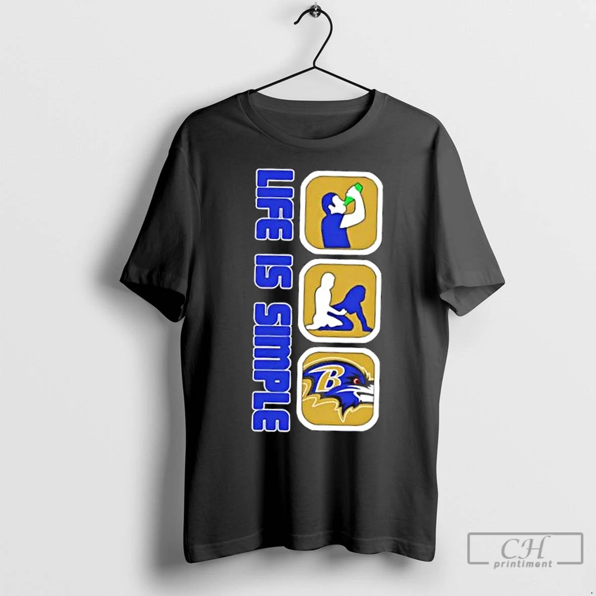 Premium Baltimore Ravens Football Life Is Simple T-Shirts, Hoodie, Sweatshirt | InkNestWear.com