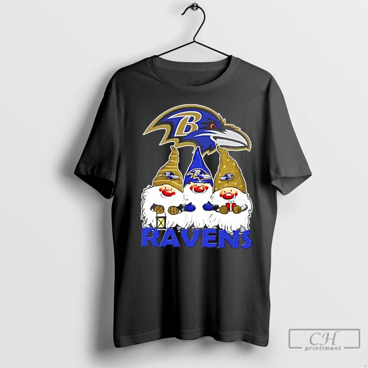 Premium Baltimore Ravens X Gnomes Xmas Christmas T-Shirts, Hoodie, Sweatshirt | InkNestWear.com