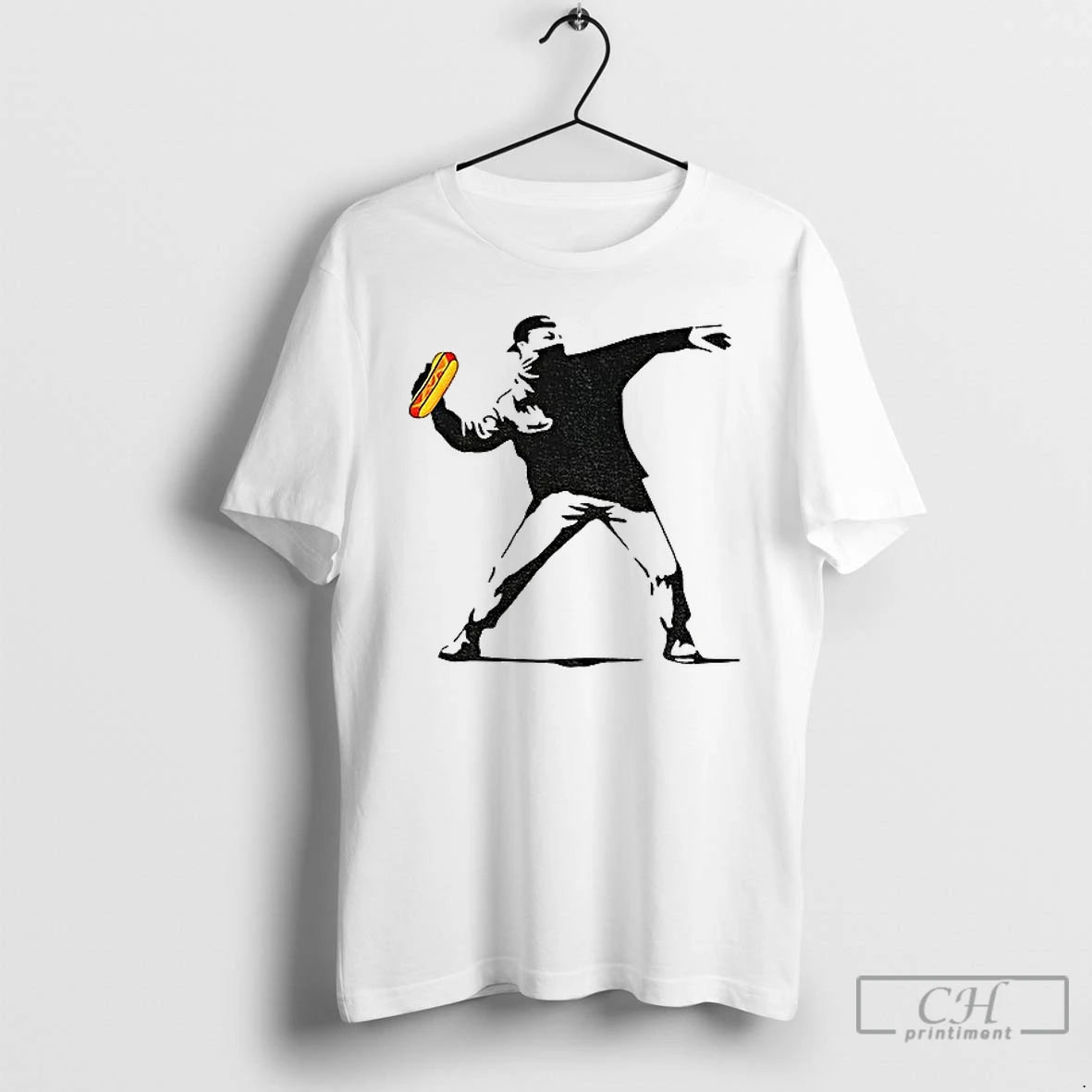 Premium Banksy Inspired Sandwich Thrower Sandwich Guy T Shirts Hoodie, Sweatshirt | InkNestWear.com