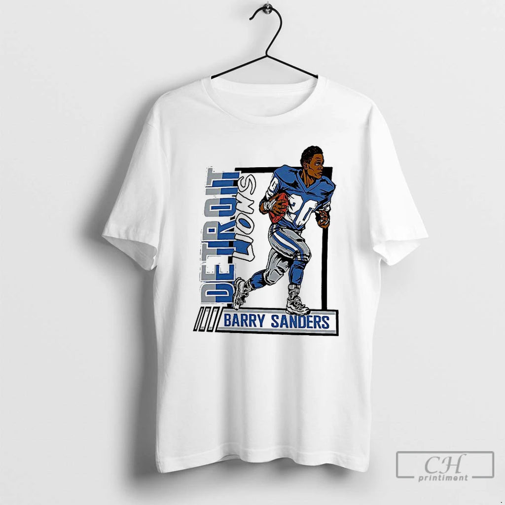 Premium Barry Sanders Blue Detroit Lions Football Caricature Retired Player T Shirts Hoodie, Sweatshirt | InkNestWear.com