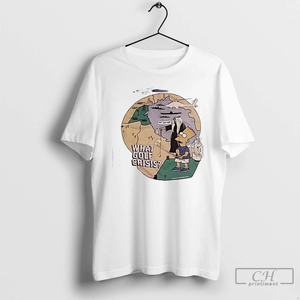 Premium Bart Simpson Saddam Hussein Gulf War What Golf Crisis T-Shirts, Hoodie, Sweatshirt | InkNestWear.com
