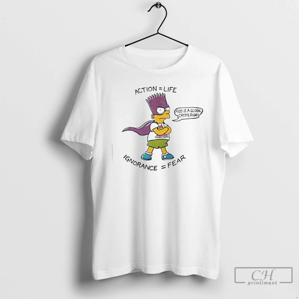 Premium Bart Simpson Action Life Ignorance Fear Silence Death T Shirts Hoodie, Sweatshirt | InkNestWear.com