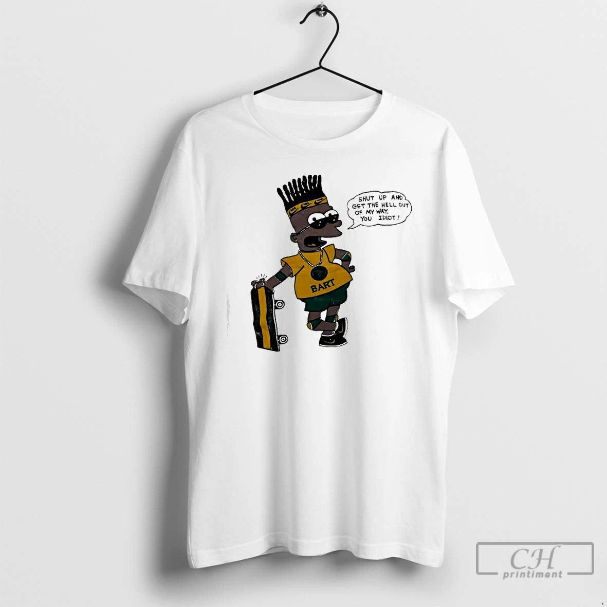 Premium Bart Simpson Shut Up And Get The Hell Out Of My Way You Idiot T-Shirts, Hoodie, Sweatshirt | InkNestWear.com
