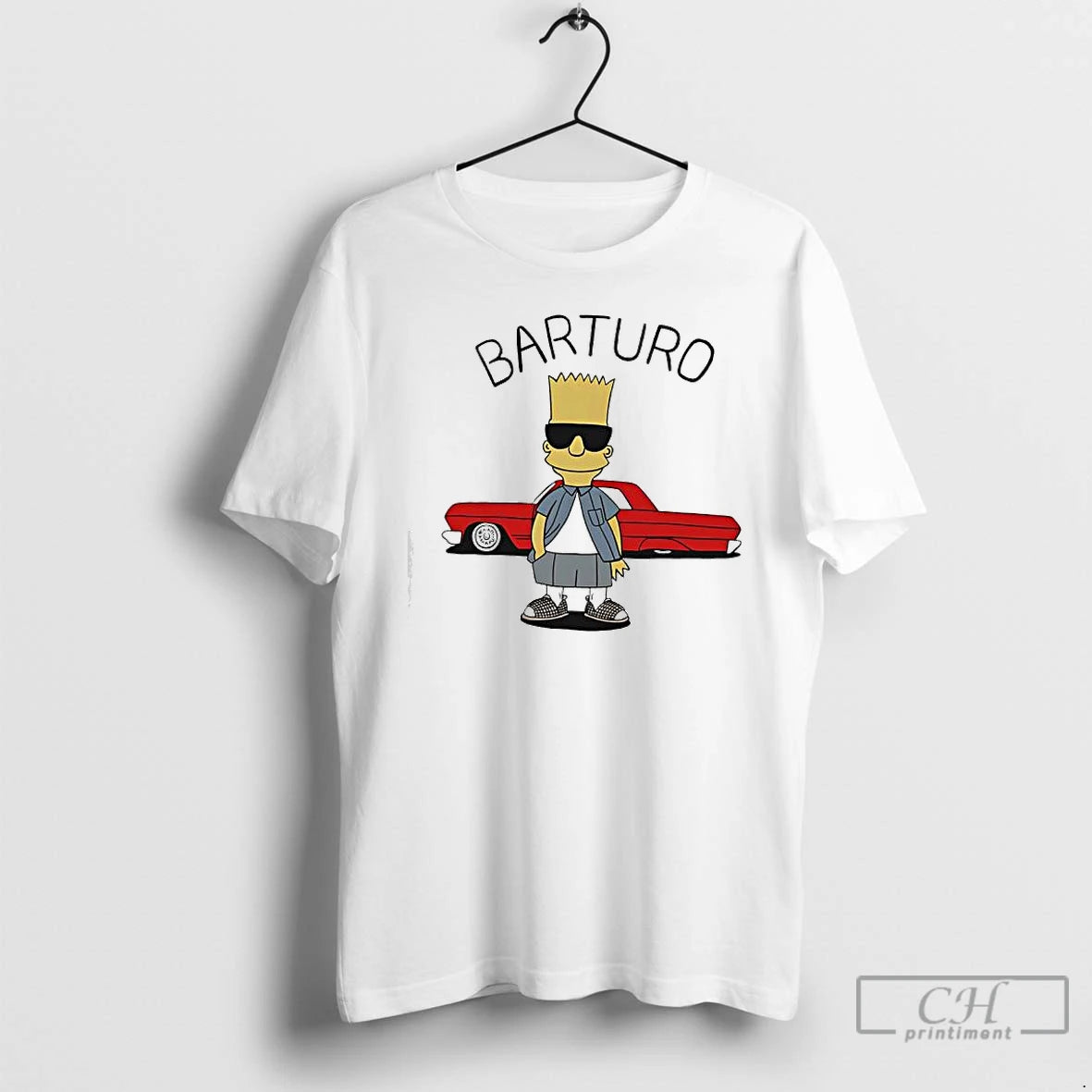 Premium Barturo Bart Simpson Red Car T Shirts Hoodie, Sweatshirt | InkNestWear.com