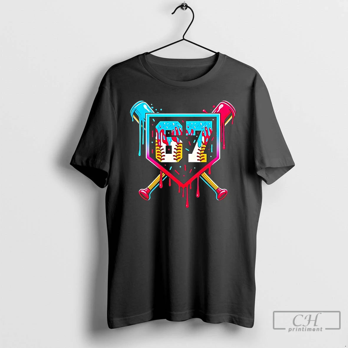 Premium Baseball Ice Cream Drip Number 67 T Shirts Hoodie, Sweatshirt | InkNestWear.com