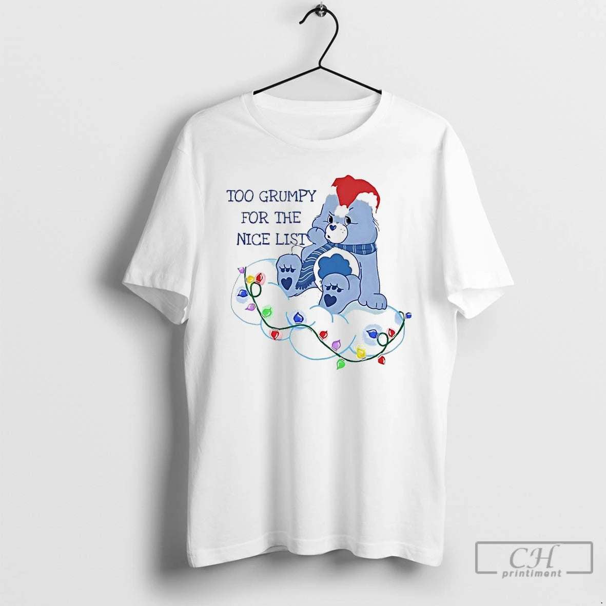Premium Bear Christmas Santa Too Grumpy For The Nice List T Shirts Hoodie, Sweatshirt | InkNestWear.com