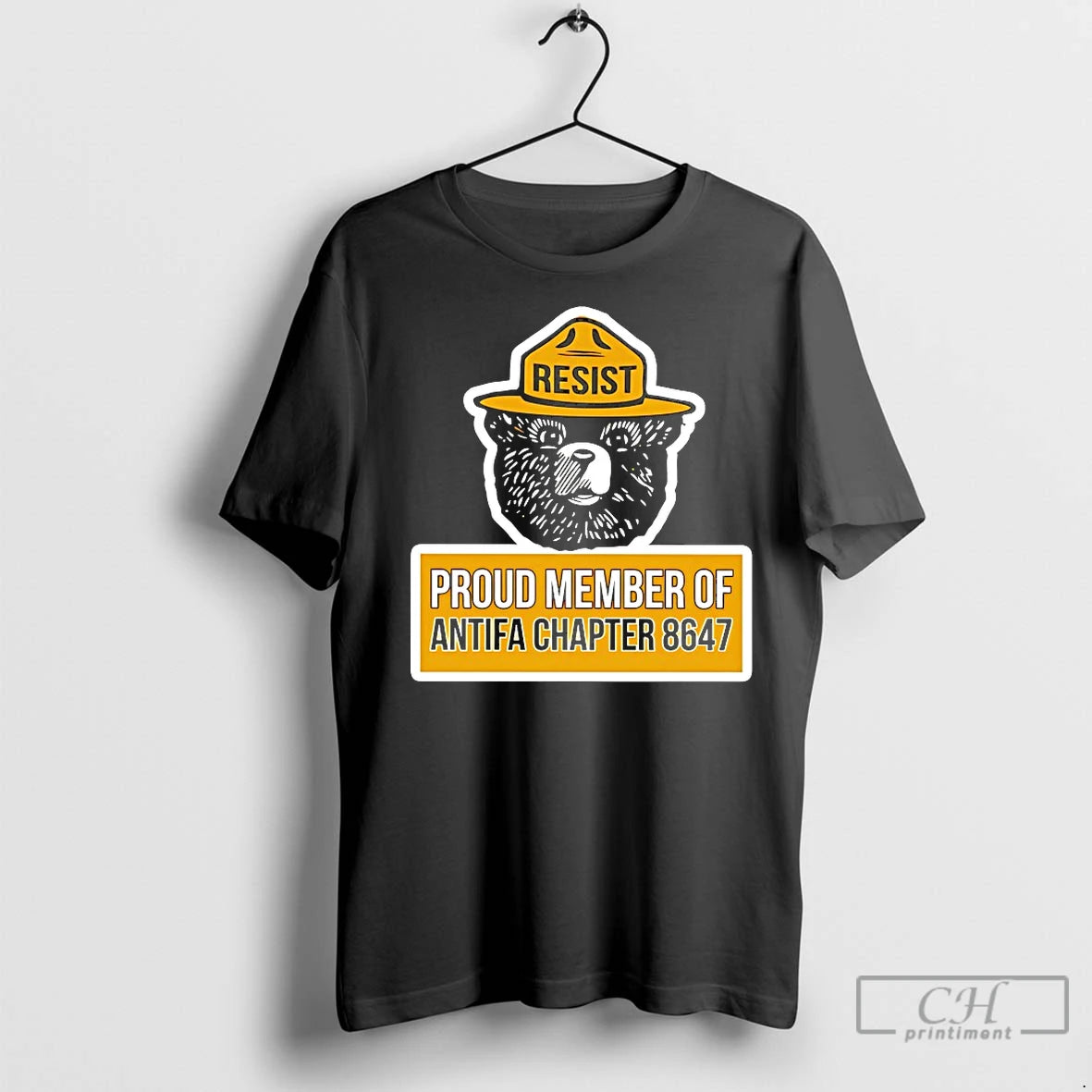 Premium Bear Resist Proud Member Of Antifa Chapter 8647 T-Shirts, Hoodie, Sweatshirt | InkNestWear.com