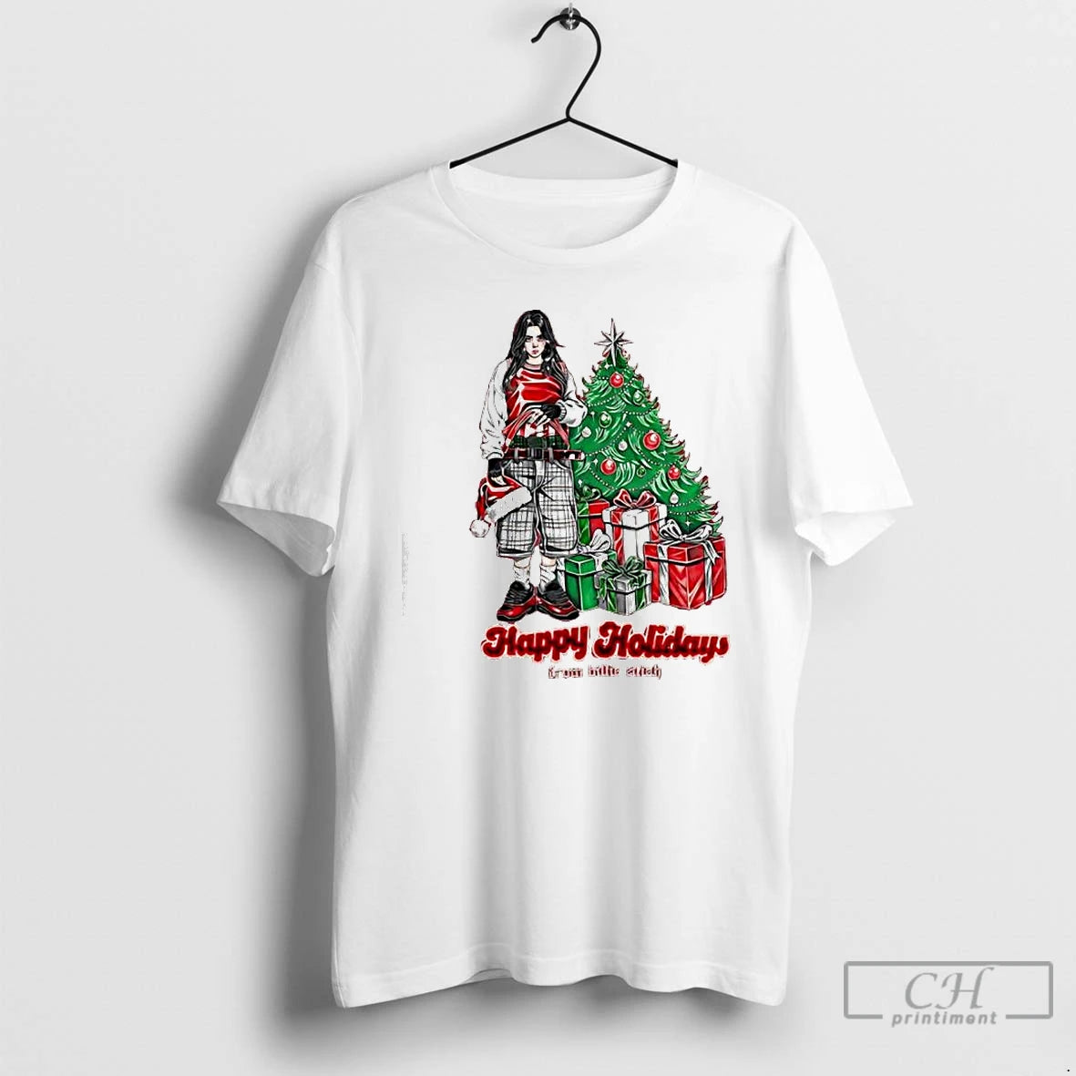 Premium Billie Eilish Happy Holidays From Billie Eilish Christmas Tree T-Shirts, Hoodie, Sweatshirt | InkNestWear.com