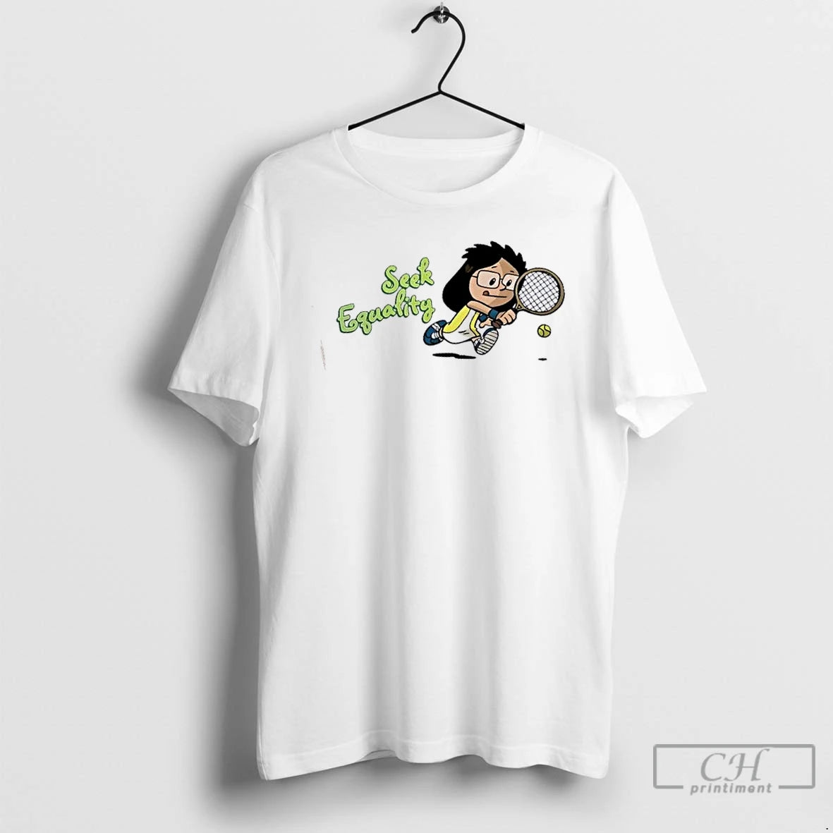 Premium Billie Jean King Seek Equality Cartoon T-Shirts, Hoodie, Sweatshirt | InkNestWear.com