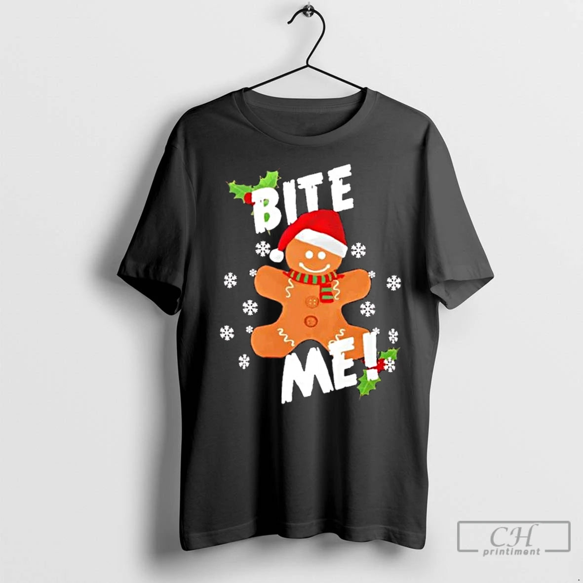 Premium Bite Me Gingerbread Christmas Cookie T-Shirts, Hoodie, Sweatshirt | InkNestWear.com