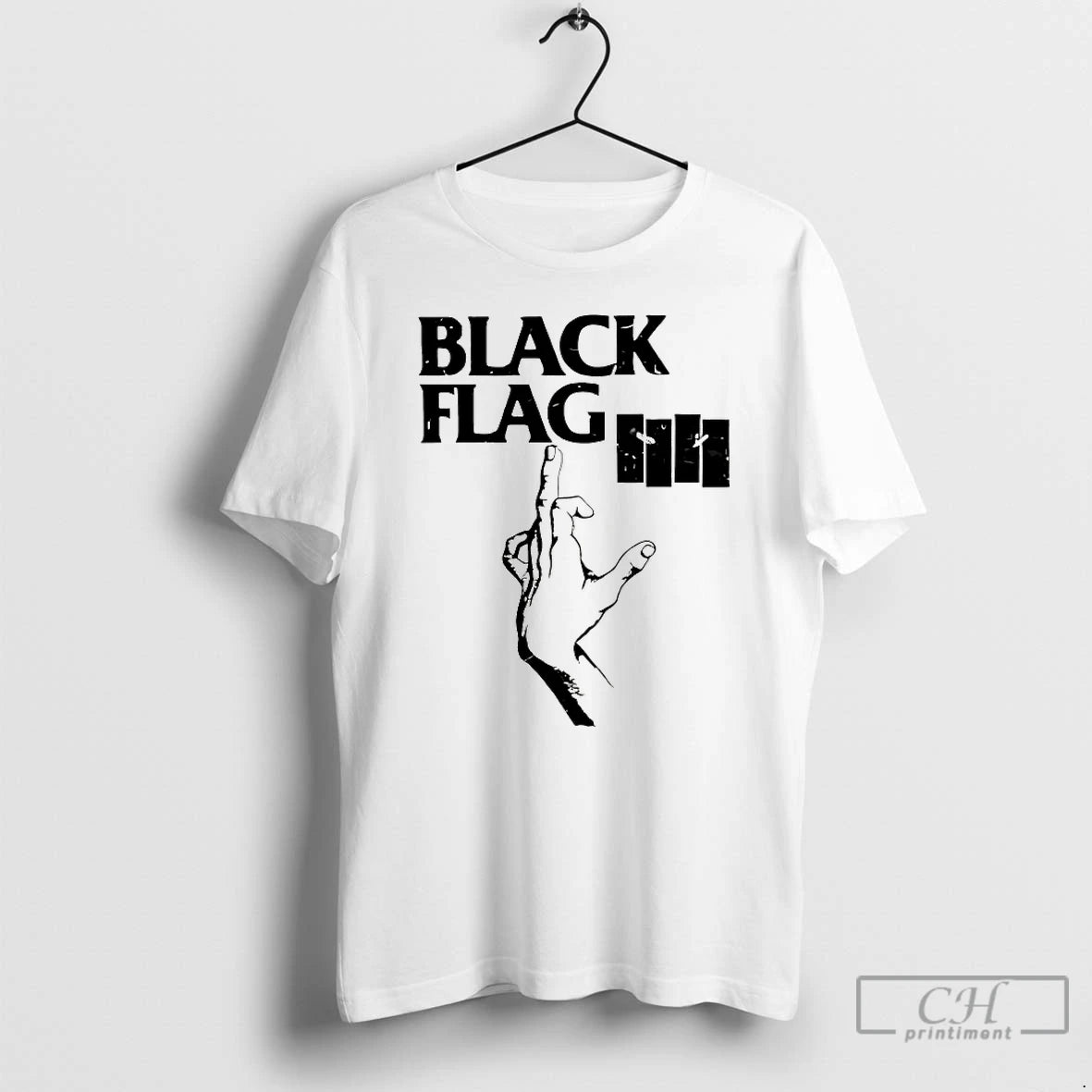 Premium Black Flag Middle Finger T-Shirts, Hoodie, Sweatshirt | InkNestWear.com