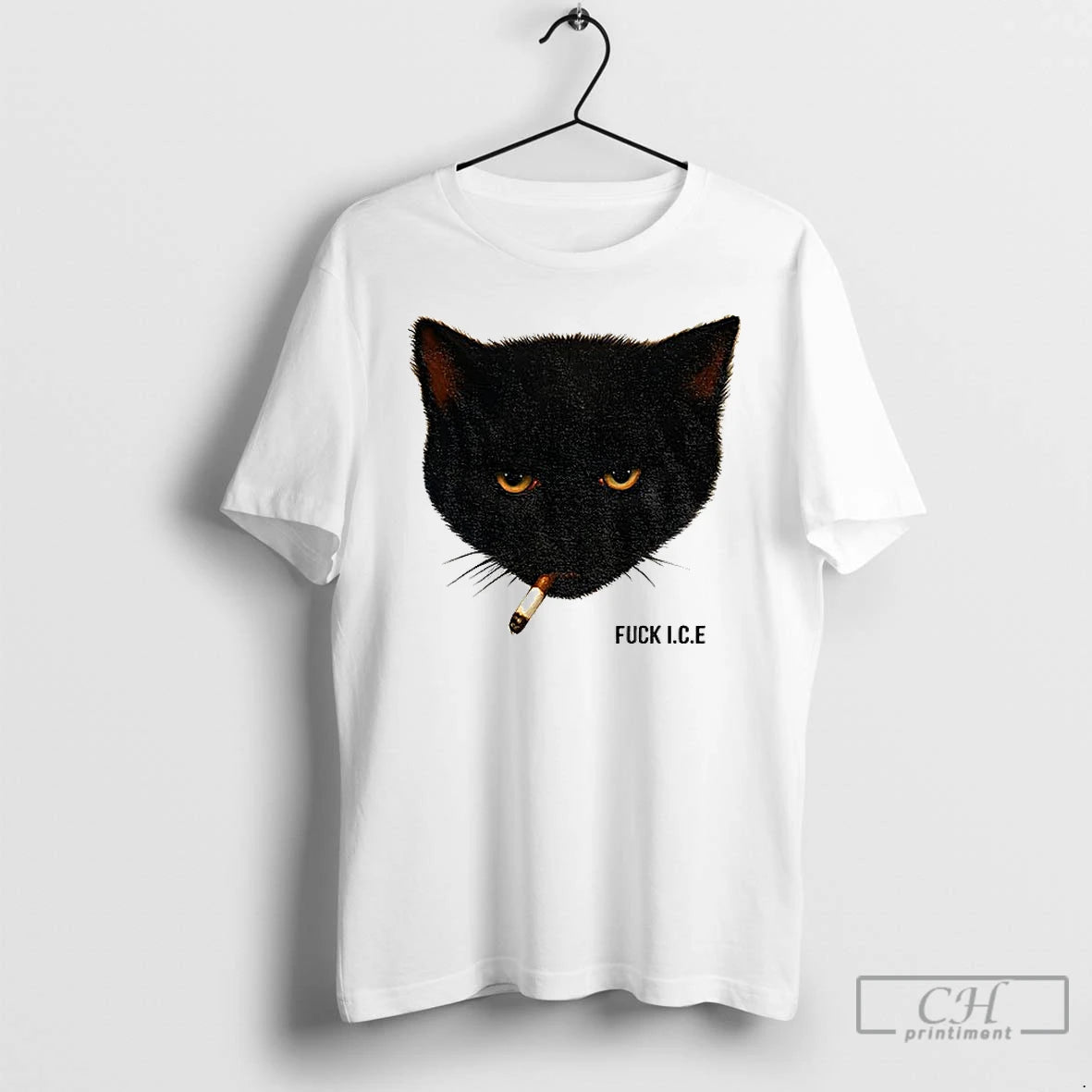 Premium Black Cat Fuck Ice Smoking T Shirts Hoodie, Sweatshirt | InkNestWear.com