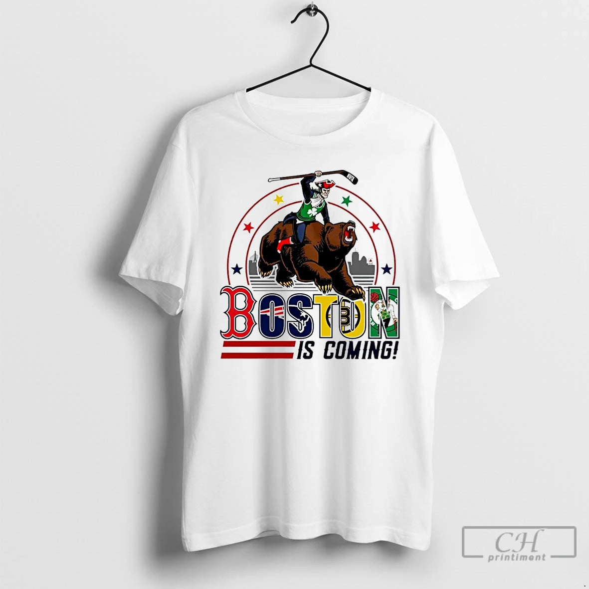 Premium Boston Sports Team Is Coming Pat Patriot T Shirts Hoodie, Sweatshirt | InkNestWear.com
