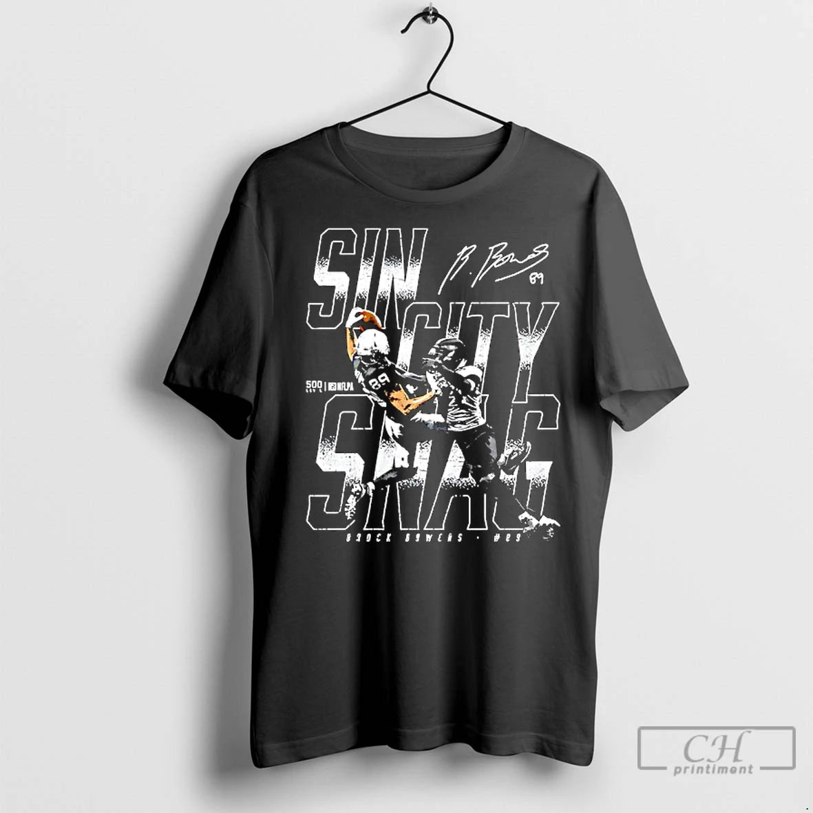 Premium Brock Bowers Las Vegas Sin City Snag Signature T-Shirts, Hoodie, Sweatshirt | InkNestWear.com