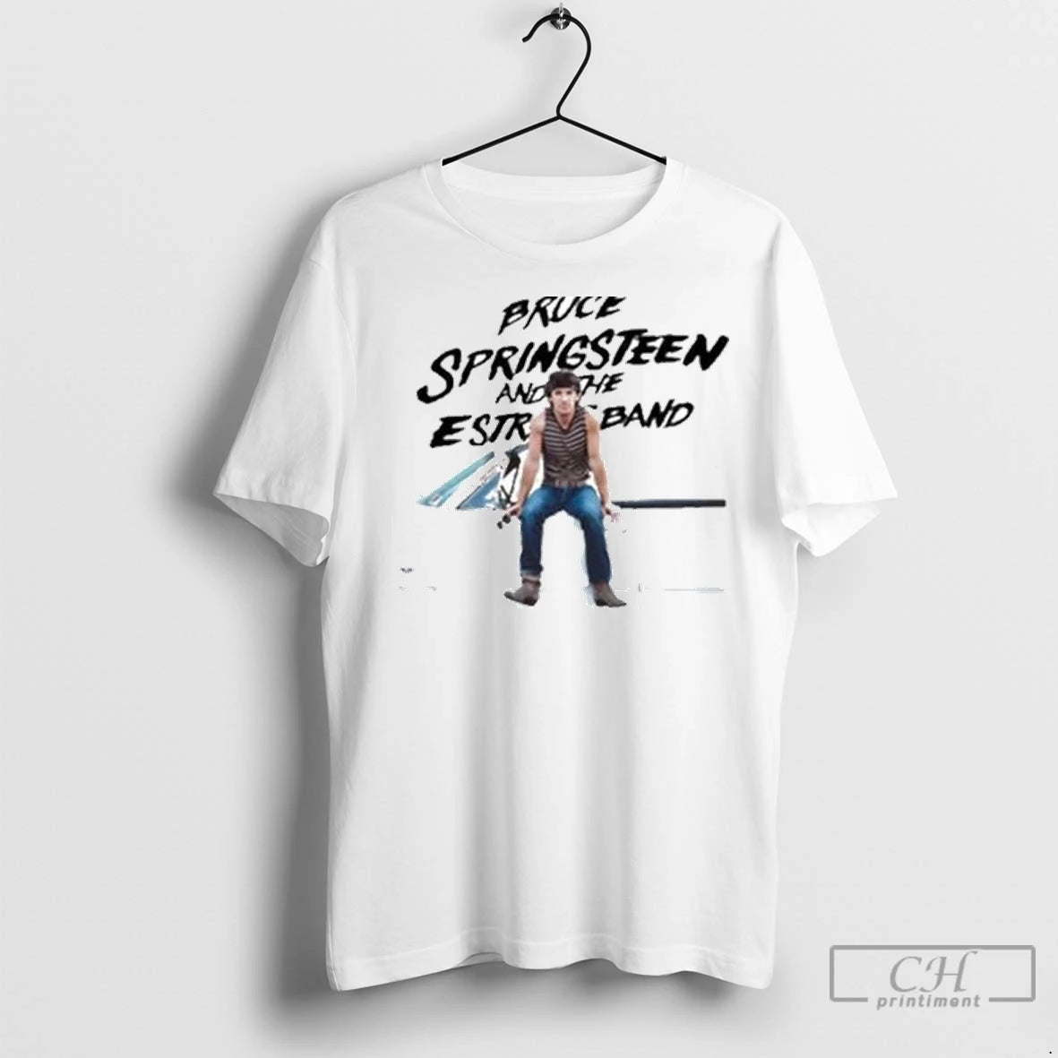 Premium Bruce Springsteen Retro Born In The America Circle White T-Shirts, Hoodie, Sweatshirt | InkNestWear.com